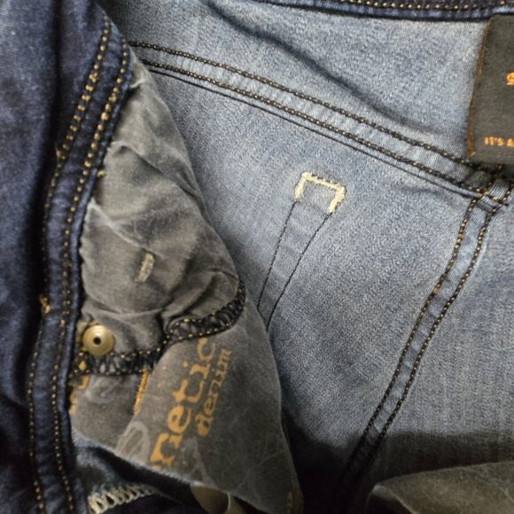 Genetic Denim THE JAMES Womens Jeans Size 28 Zip Ankle Dark Wash Skinny Low Rise - Picture 11 of 16